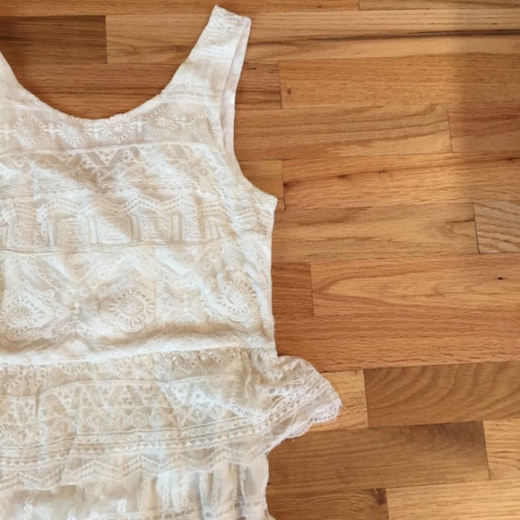American Eagle Outfitters Cream Peplum Dress NWT - Picture 2 of 8